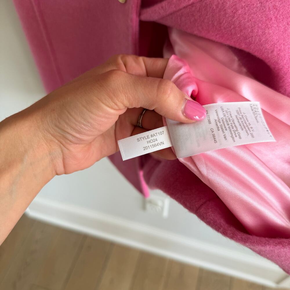 J. Crew Wool-Blend Lady Day Mid-Length Trench Coat Pink 10 NWT - Picture 10 of 11